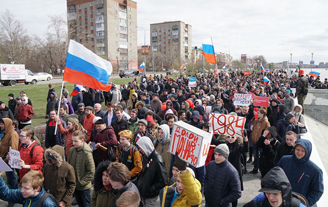 В России проходят массовые задержания участников акции против Путина